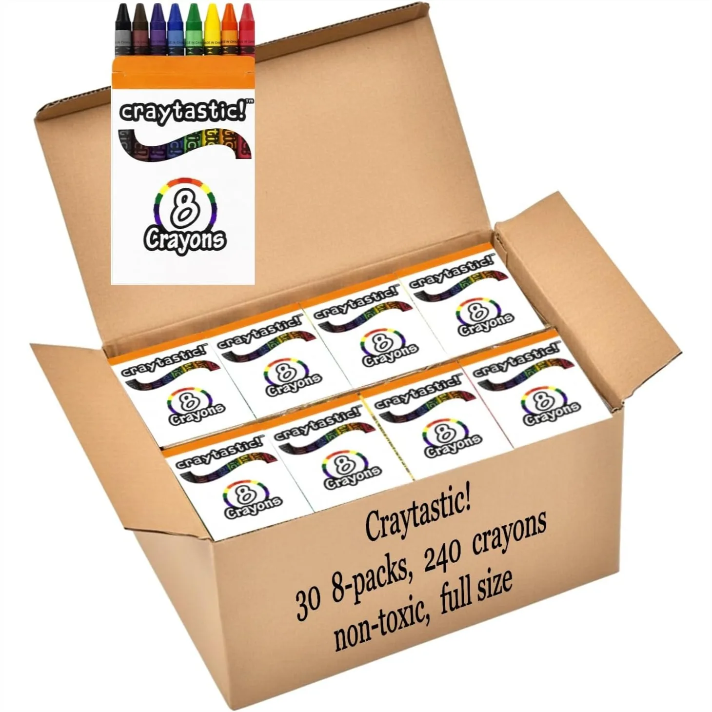 Bulk Crayons Class Pack, 30 Boxes of 8 Colors Each for Kids Classroom Art Supplies
Bulk Crayons Class Pack, 30 Boxes of 8 Colors Each for Kids Classroom Art Supplies