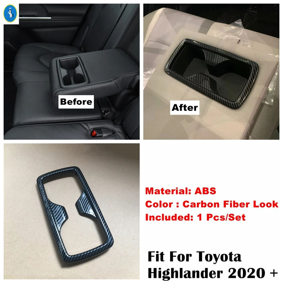 Auto ABS Carbon Fiber Look Rear Water Cup Holder Decor Panel Cover Trim For Toyota Highlander 2020 - 2024 Accessories Interior
Auto ABS Carbon Fiber Look Rear Water Cup Holder Decor Panel Cover Trim For Toyota Highlander 2020 - 2024 Accessories Interior