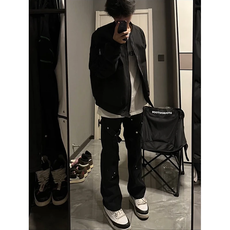Pilot Jaet Men's ort High Street Vibe Cleanfit American Baseball Sle Zipper Decorated Loose Fit Teen Faion
Pilot Jaet Men's ort High Street Vibe Cleanfit American Baseball Sle Zipper Decorated Loose Fit Teen Faion