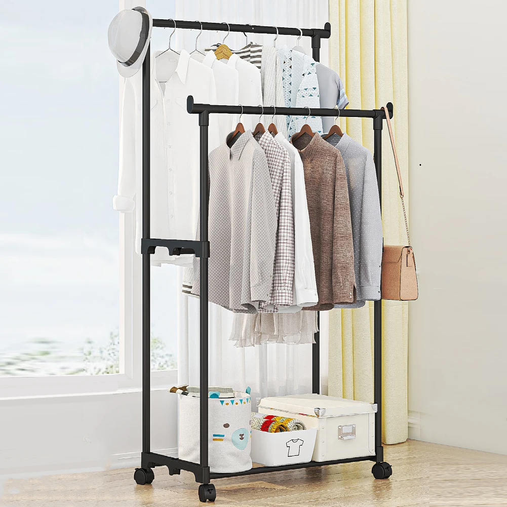 Double Rods Garment Rack Rolling Clothes Rack Portable Clothes Organizer Clothes Hanging Rack for Laundry Room Clothing Store
Double Rods Garment Rack Rolling Clothes Rack Portable Clothes Organizer Clothes Hanging Rack for Laundry Room Clothing Store