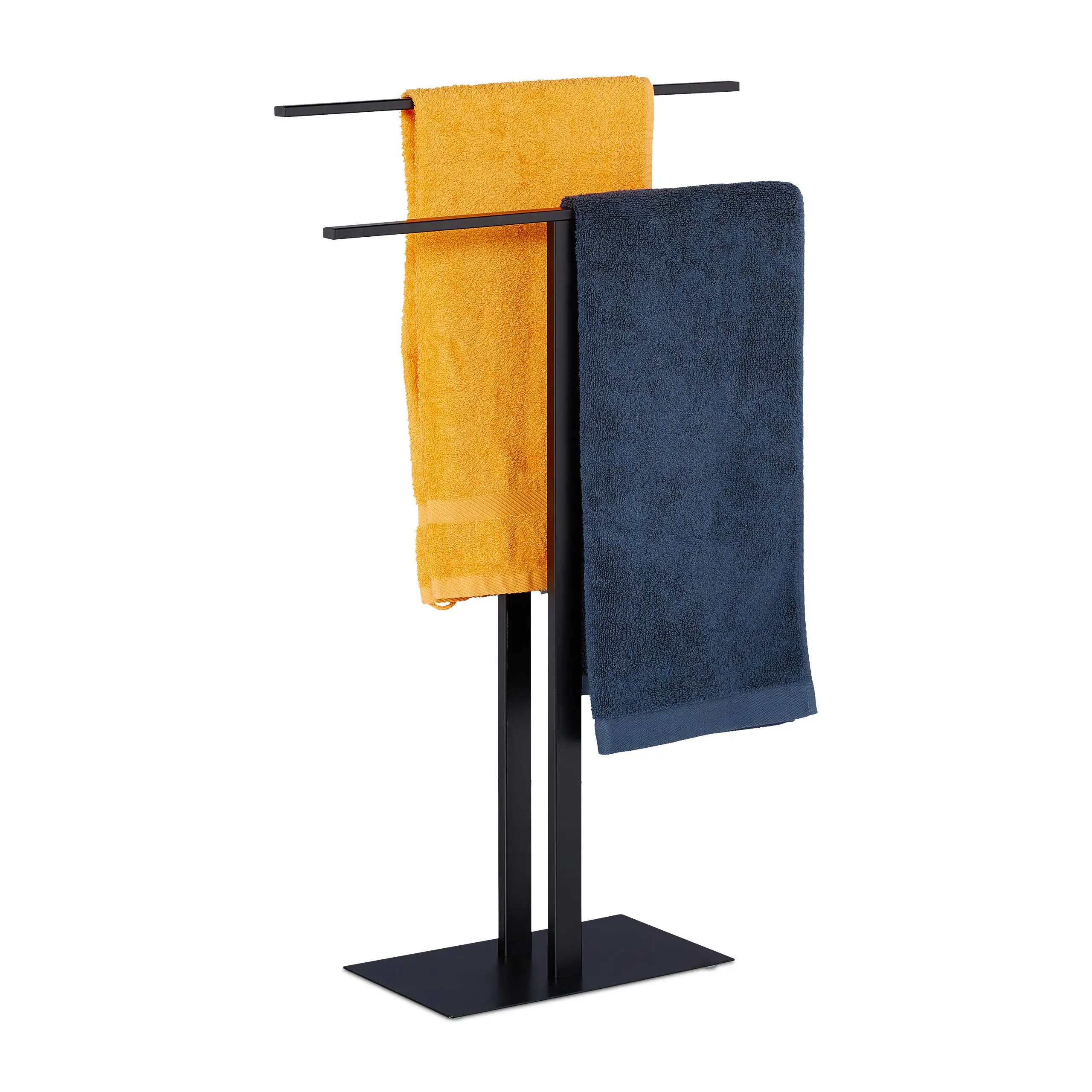 Freestanding Towel Rack With 2 Bars For Bathroom Kitchen Valet Black Steel
Freestanding Towel Rack With 2 Bars For Bathroom Kitchen Valet Black Steel