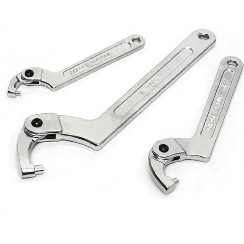 1PCS Adjustable Wrench Hook Spanner Square/Round Head CR-V Spanner Key for Round Bolt Hand Tools 19-51/32-76/51-120mm
1PCS Adjustable Wrench Hook Spanner Square/Round Head CR-V Spanner Key for Round Bolt Hand Tools 19-51/32-76/51-120mm