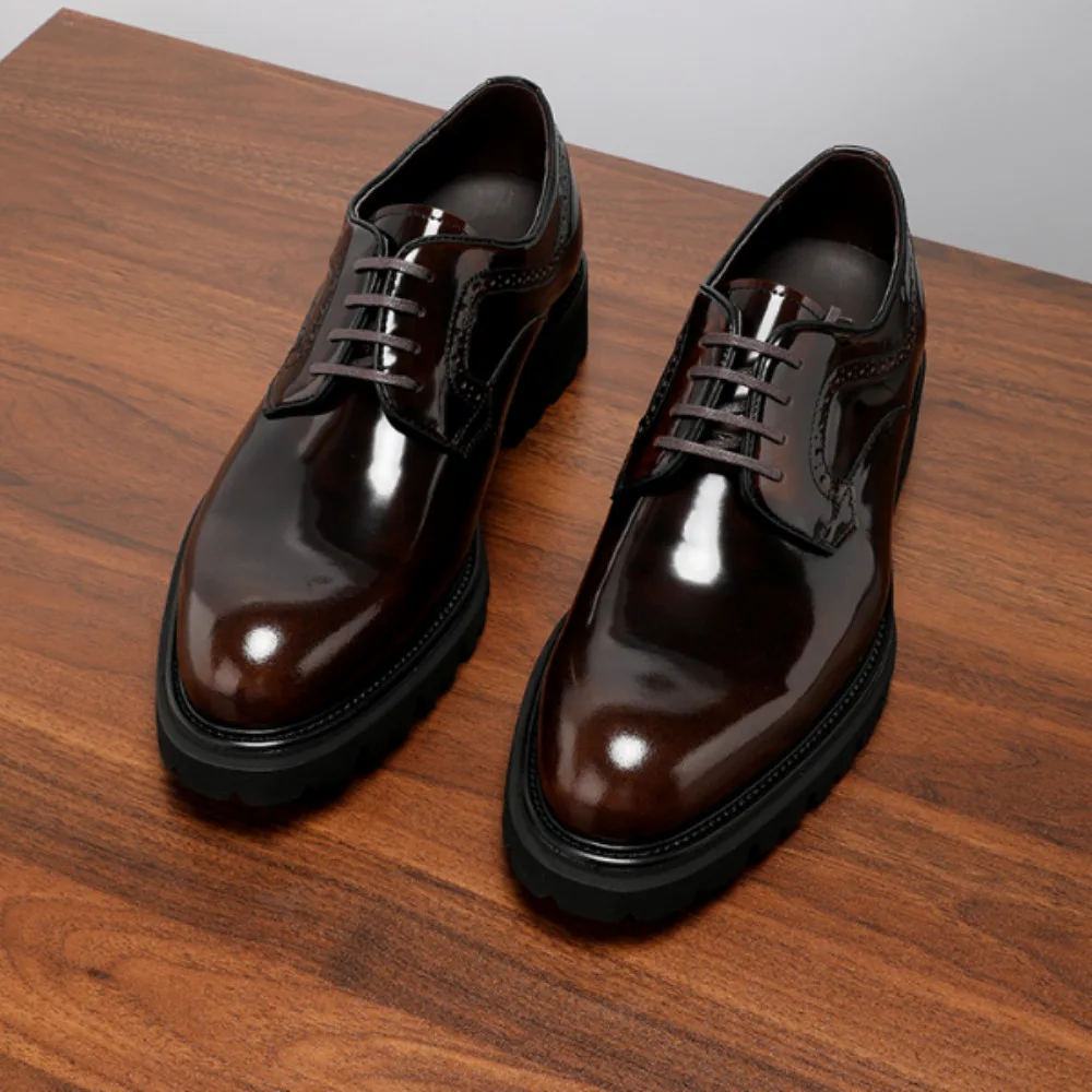 Men's Genuine Leather Derbys Bright Leather Thick Sole British Style Trendy Formal Business Casual Wedding Shoes
Men's Genuine Leather Derbys Bright Leather Thick Sole British Style Trendy Formal Business Casual Wedding Shoes