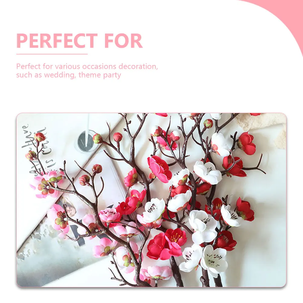 4pcs Pink Simulated Plum Blossom Silk Artificial Flowers Home Decor Wedding Party Living Room Ornament Fake
4pcs Pink Simulated Plum Blossom Silk Artificial Flowers Home Decor Wedding Party Living Room Ornament Fake