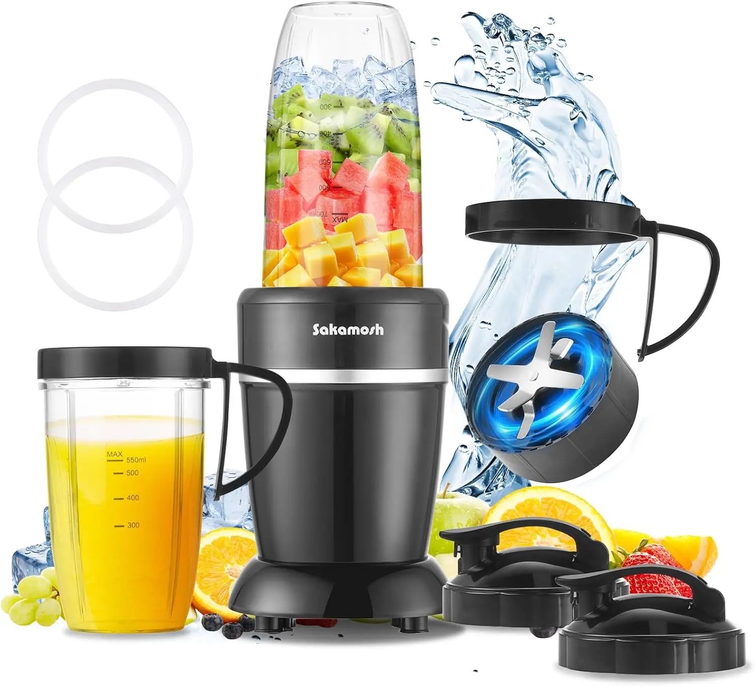 1200W Personal Blender with 6-Fin Blades, 12-Piece Combo Includes 2 To-Go Cups for Smoothies, Juices & Baby Food
1200W Personal Blender with 6-Fin Blades, 12-Piece Combo Includes 2 To-Go Cups for Smoothies, Juices & Baby Food
