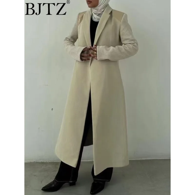 BJTZ Women Plain Trench Coat Minimalist High Design Warm Coat Coat Striped Long Sleeve Straight Tube Fashion 2024 New Model
BJTZ Women Plain Trench Coat Minimalist High Design Warm Coat Coat Striped Long Sleeve Straight Tube Fashion 2024 New Model