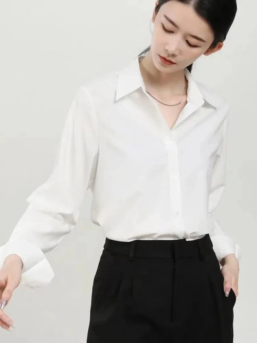 Женская официальная свободная рабочая одежда Long Sve irt, белый топ, весна-лето-осень, высокая мода, драпировка OL Sle, смесь полиэстера
Женская официальная свободная рабочая одежда Long Sve irt, белый топ, весна-лето-осень, высокая мода, драпировка OL Sle, смесь полиэстера