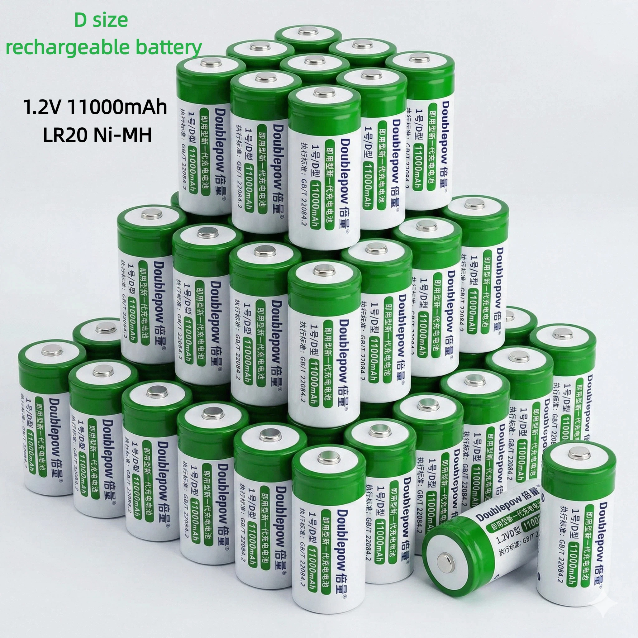 LR20 D Size Rechargeable Battery 1.2V 11000mAh Ni-MH for Instant Water Heater, Gas Cooker, Radio, Replace 1.5V Alkaline Battery
LR20 D Size Rechargeable Battery 1.2V 11000mAh Ni-MH for Instant Water Heater, Gas Cooker, Radio, Replace 1.5V Alkaline Battery