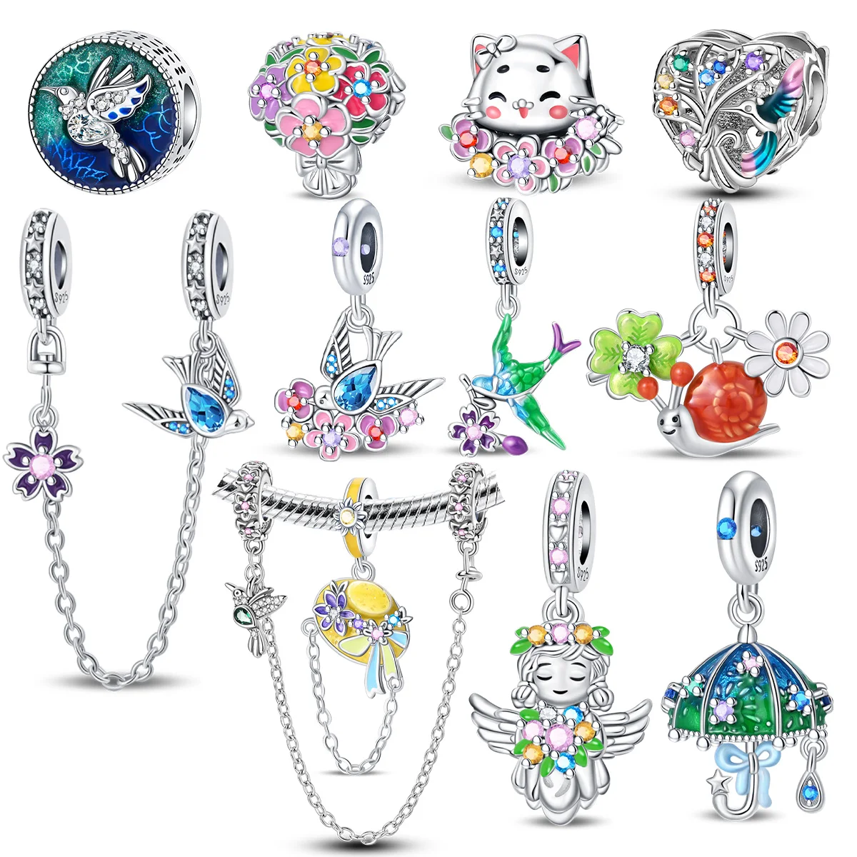 S925 Sterling Silver Bird bird bird dove flower Charms Fit 925 Original Bracelet Charms Necklace Charms for Jewelry Making
S925 Sterling Silver Bird bird bird dove flower Charms Fit 925 Original Bracelet Charms Necklace Charms for Jewelry Making