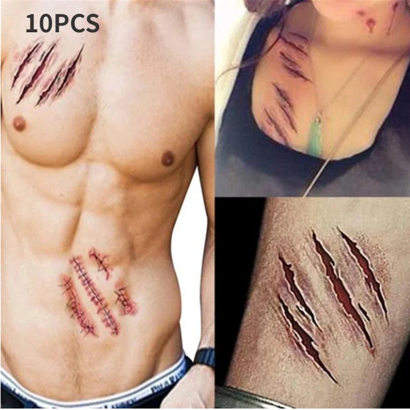 Halloween Zombie Akar Tattoo Waterproof 3D Bite Mark Tattoo Sticker Fake Scab Blood Special Costume Neck Fake Tattoo
Halloween Zombie Akar Tattoo Waterproof 3D Bite Mark Tattoo Sticker Fake Scab Blood Special Costume Neck Fake Tattoo