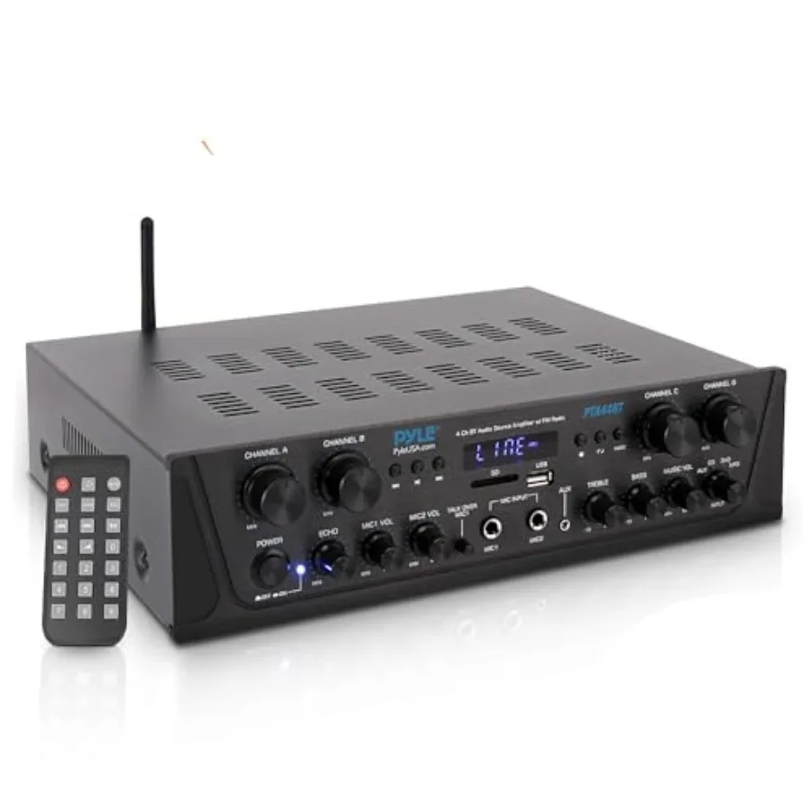 500W Karaoke Amplifier for Home/Commercial Use, ABS Plastic Body, Black, Bluetooth Connectivity with 4-Channel Stereo Output, E
500W Karaoke Amplifier for Home/Commercial Use, ABS Plastic Body, Black, Bluetooth Connectivity with 4-Channel Stereo Output, E