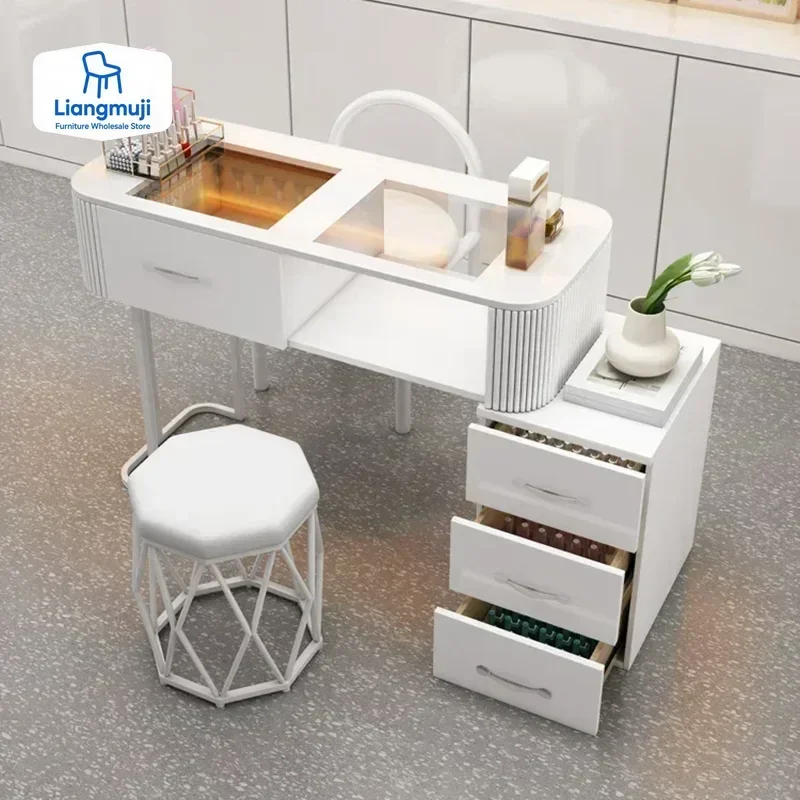 Simple Nail Table Salon Modern Luxury Nail Artist Manicure Table Wooden Storage Mesa De Manicure Professional Furniture
Simple Nail Table Salon Modern Luxury Nail Artist Manicure Table Wooden Storage Mesa De Manicure Professional Furniture
