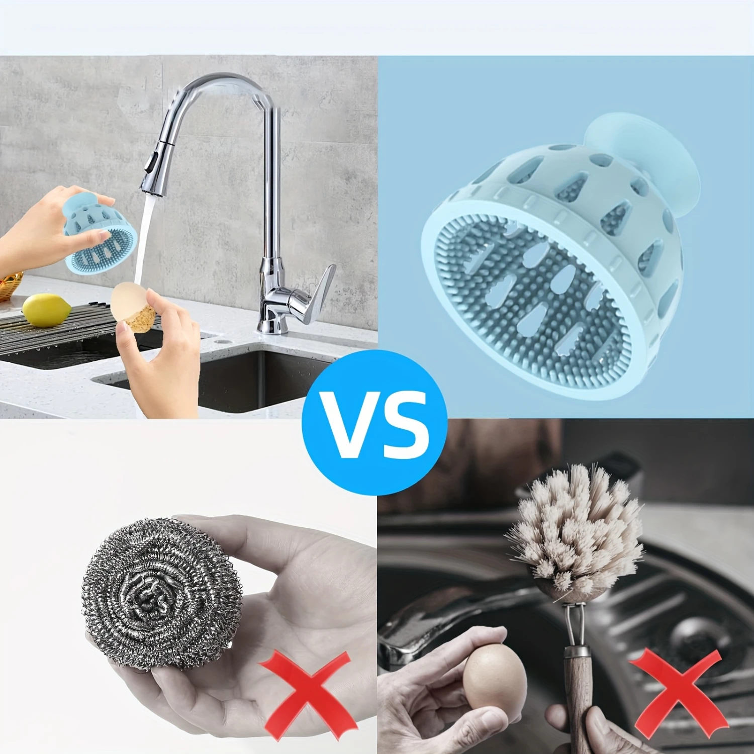 Egg Washer Cleaner, 2-Pack Reusable Egg Scrubber Brush for Fresh Eggs, Food Contact Safe Kitchen Tool
Egg Washer Cleaner, 2-Pack Reusable Egg Scrubber Brush for Fresh Eggs, Food Contact Safe Kitchen Tool