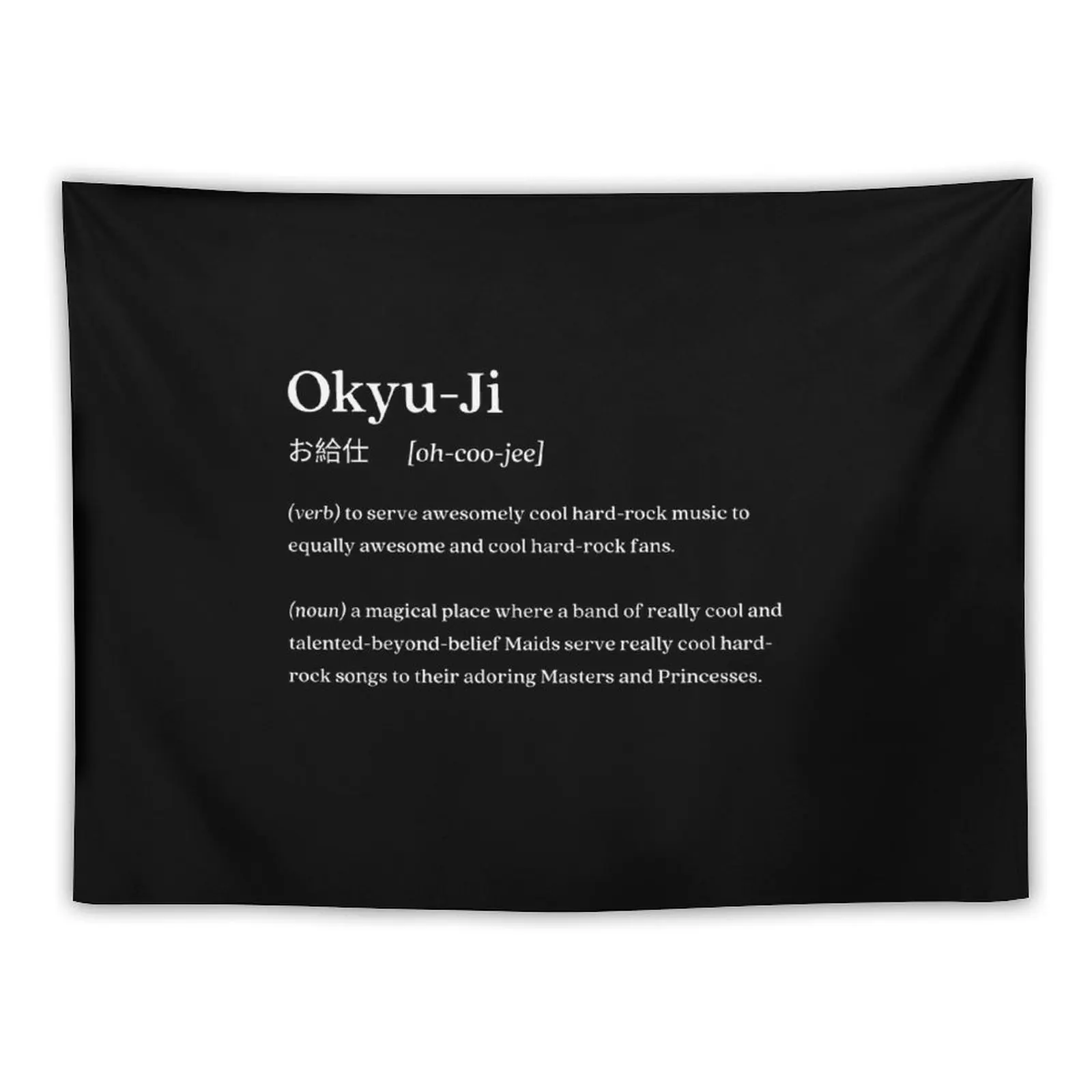 Band Maid - Okyu-Ji Definition Tapestry Decoration Bedroom Room Decorations Aesthetic Decorative Wall Wall Art Tapestry
Band Maid - Okyu-Ji Definition Tapestry Decoration Bedroom Room Decorations Aesthetic Decorative Wall Wall Art Tapestry
