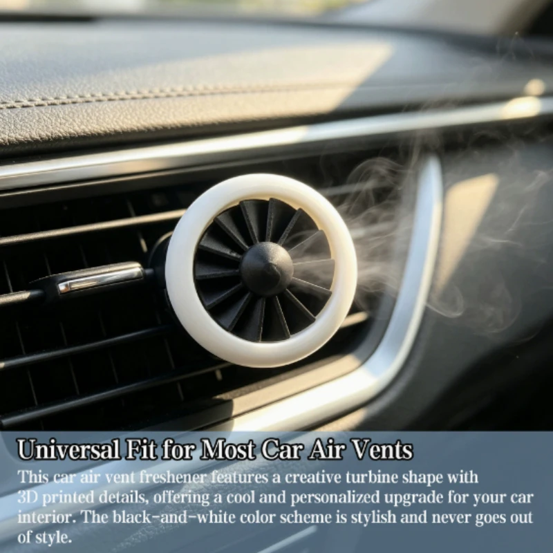3D Printed Car Air Outlet Ornament Rotatable Wheel Hub Design Interior Decorative Vent Clip Fan
3D Printed Car Air Outlet Ornament Rotatable Wheel Hub Design Interior Decorative Vent Clip Fan
