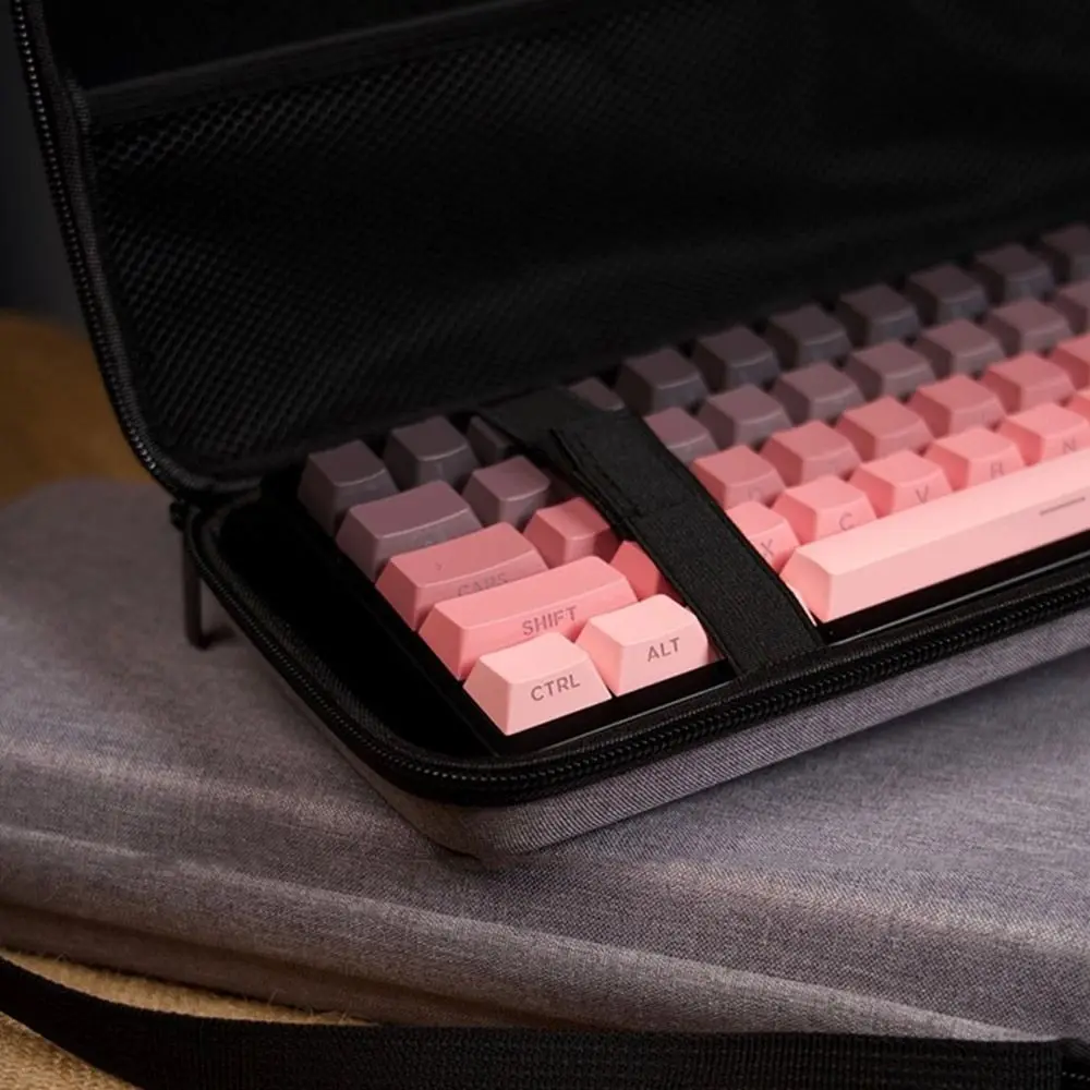 Dustproof Mechanical Keyboard Case EVA Shockproof Carrying Case Portable Hard Shell Storage Bag Fits 61/68/75/98/108 Keyboards