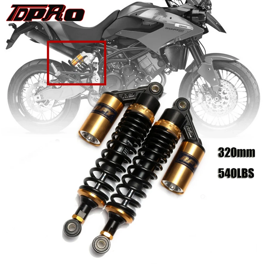 TDPRO 2Pc 320mm 12.6" Motorcycle Rear Air Shock Absorbers Suspension 540LBS For Yamaha Honda Pit Dirt Bike Motorbike Scooter ATV
TDPRO 2Pc 320mm 12.6" Motorcycle Rear Air Shock Absorbers Suspension 540LBS For Yamaha Honda Pit Dirt Bike Motorbike Scooter ATV