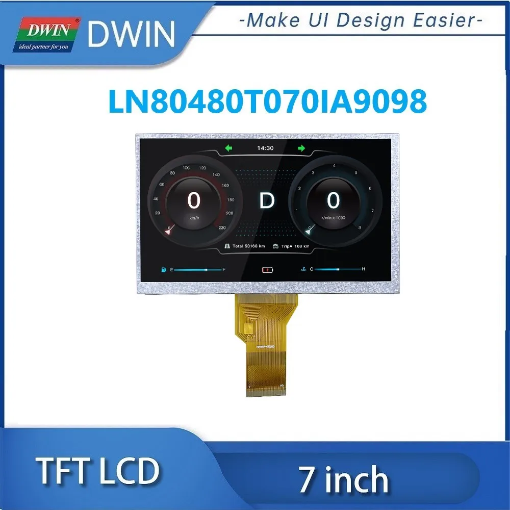 DWIN 7 Inch 800x480 900nit RGB Interface TN TFT LCD Display Module With Capacitive Resistive Touch LN80480T070IA9098
DWIN 7 Inch 800x480 900nit RGB Interface TN TFT LCD Display Module With Capacitive Resistive Touch LN80480T070IA9098