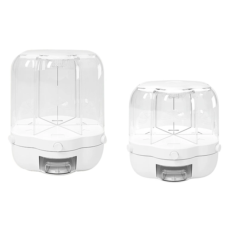 Home Food Container Rotatable Rice Barrels Sealed Cereal Dispenser Kitchen Food Storage Container White
Home Food Container Rotatable Rice Barrels Sealed Cereal Dispenser Kitchen Food Storage Container White