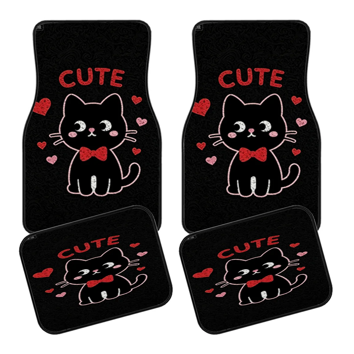 4Pcs Cat & Heart Bow Car Floor Mats, Full Coverage Fiber Mats, Anti-Slip Dust-Proof, Easy Clean, Universal for Sedan SUV Truck
4Pcs Cat & Heart Bow Car Floor Mats, Full Coverage Fiber Mats, Anti-Slip Dust-Proof, Easy Clean, Universal for Sedan SUV Truck