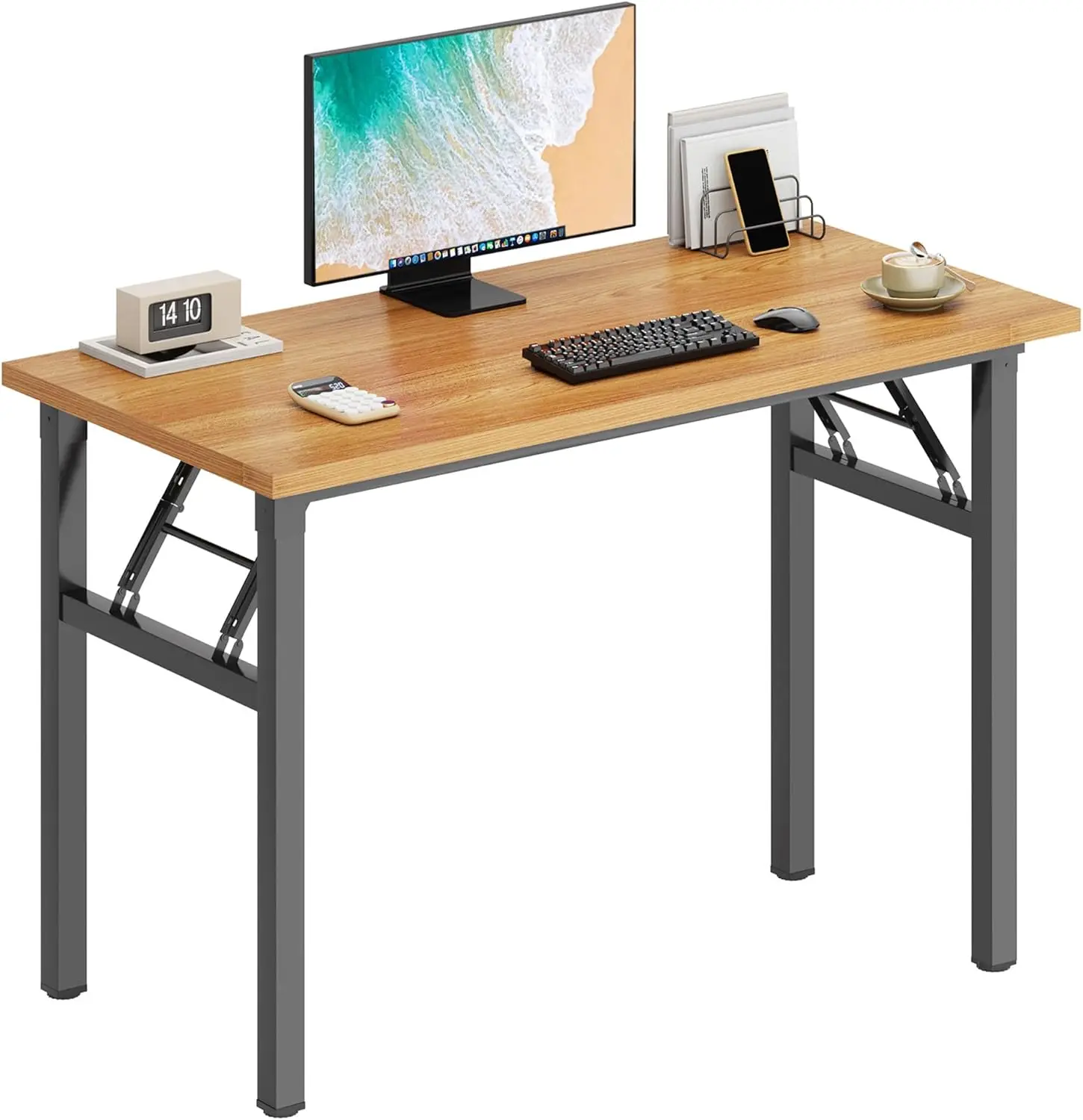 Computer Desk Folding Table 39.4 inches Writing Desk for Small Space Study Table Laptop Desk No Assembly Required Teak&Black
Computer Desk Folding Table 39.4 inches Writing Desk for Small Space Study Table Laptop Desk No Assembly Required Teak&Black