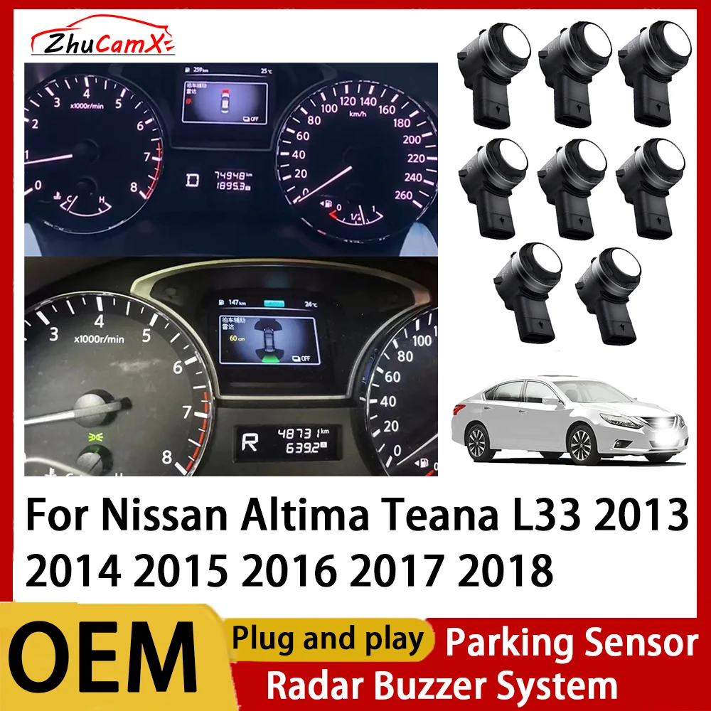 ZhuCamX Front Rear Parking Sensor Assistance Backup Radar Buzzer System for Nissan Altima Teana L33 2013~2018
ZhuCamX Front Rear Parking Sensor Assistance Backup Radar Buzzer System for Nissan Altima Teana L33 2013~2018