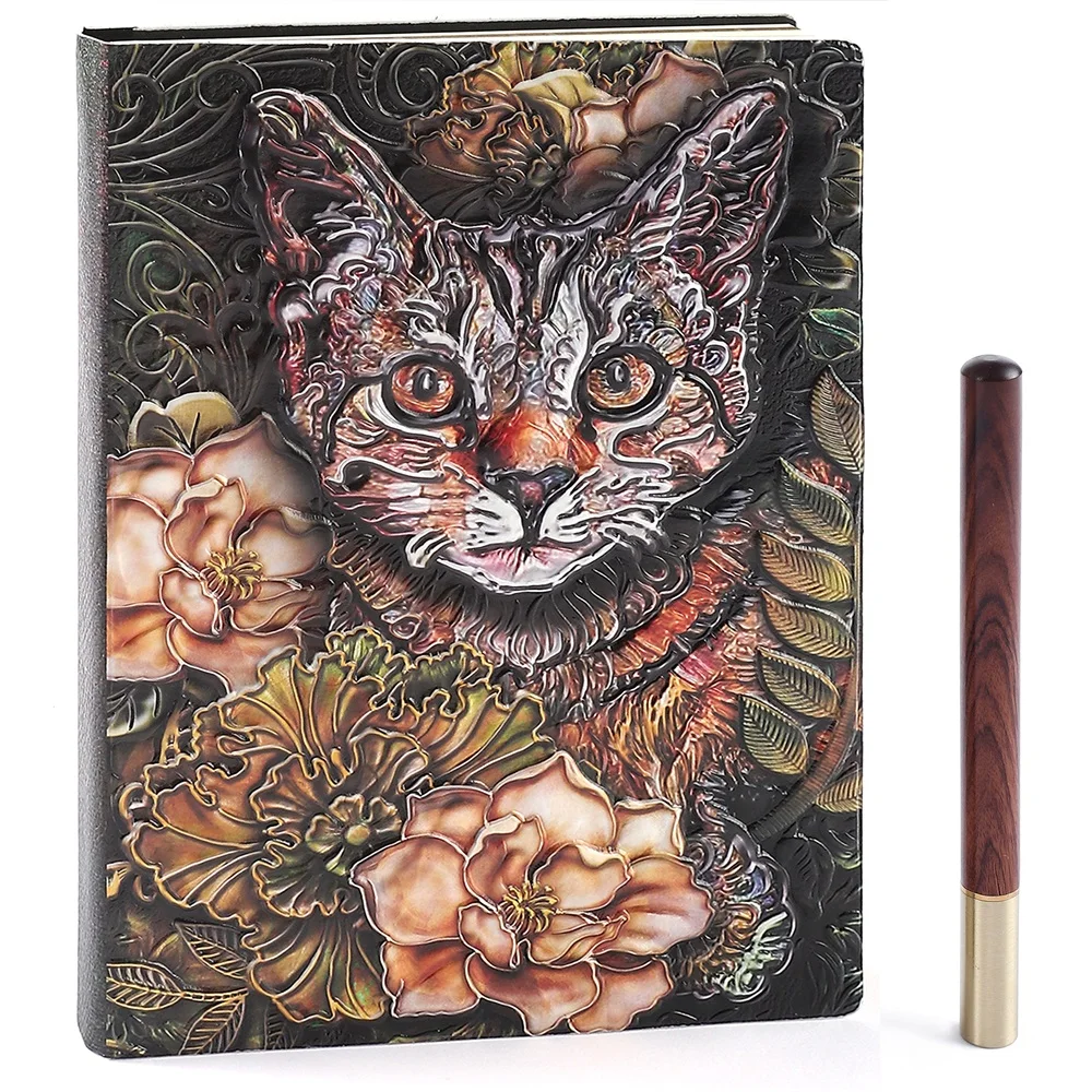 Lovely Cat Notebook 3D Embossed Leather Cover Diary Vintage A5 Planner Journal School Office Creative Gift Writing Note Books
Lovely Cat Notebook 3D Embossed Leather Cover Diary Vintage A5 Planner Journal School Office Creative Gift Writing Note Books