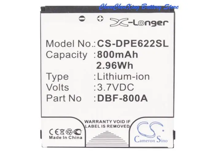 Высококачественная батарея емкостью 800 мАч DBF-800A, DBF-800B, DBF-800C, DBF-800D для Doro PhoneEasy 520, PhoneEasy 520x
Высококачественная батарея емкостью 800 мАч DBF-800A, DBF-800B, DBF-800C, DBF-800D для Doro PhoneEasy 520, PhoneEasy 520x