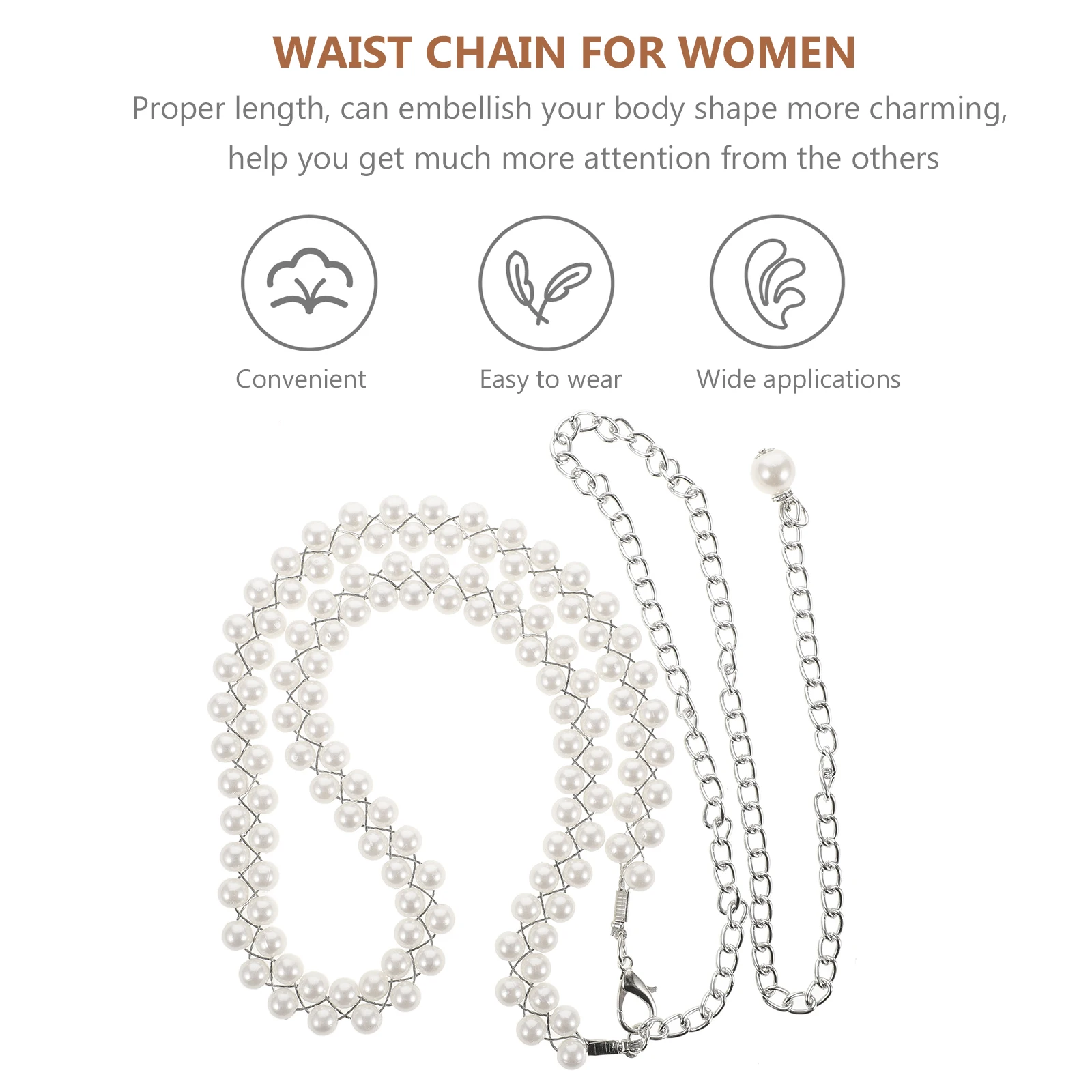 Pearl Waist Chain Adjustable Silver Pearl Belly Chains Jewelry for Women Dresses Accessories Fine Zinc Alloy Decorative
Pearl Waist Chain Adjustable Silver Pearl Belly Chains Jewelry for Women Dresses Accessories Fine Zinc Alloy Decorative