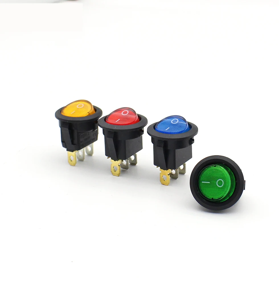1PCS/5pcs 12V / 220V led switch Light Switch Power Switch Car button lights ON/OFF 3pin Round Rocker Switch 
1PCS/5pcs 12V / 220V led switch Light Switch Power Switch Car button lights ON/OFF 3pin Round Rocker Switch