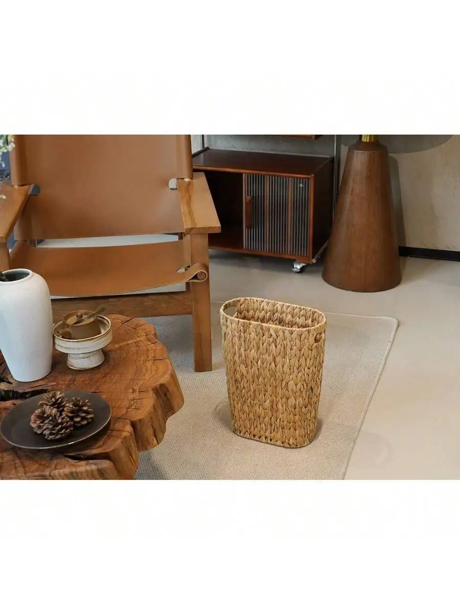 Handwoven Water Hyacinth Wicker Trash Can Narrow Small Waste Basket For Bathroom Bedroom Office
Handwoven Water Hyacinth Wicker Trash Can Narrow Small Waste Basket For Bathroom Bedroom Office