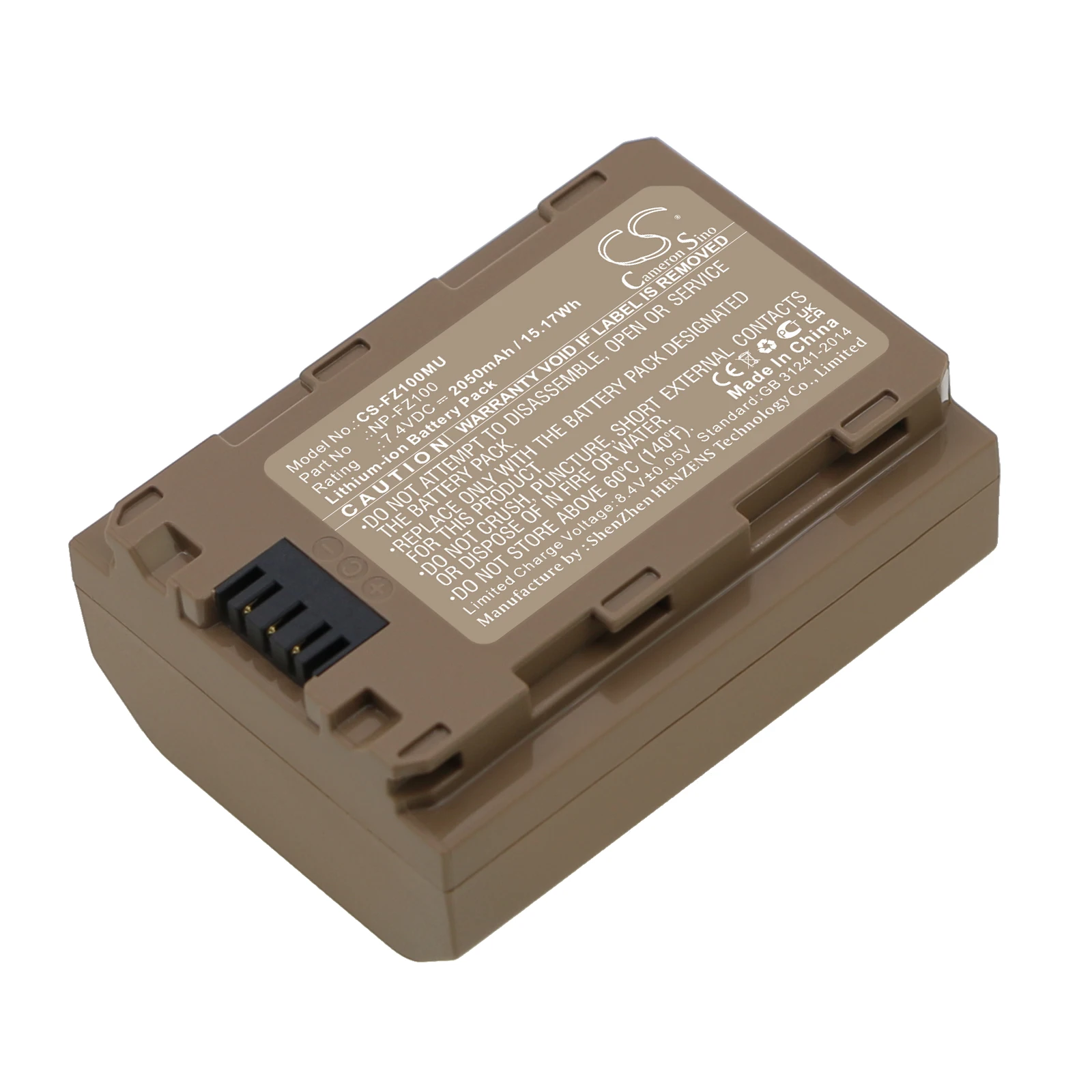 Li-ion Camera Battery for Sony, 7.4V, 2050mAh, Compatible Models: A7 Mark 3, A7R Mark 3, Alpha a7R III, ILCE-7M3, ILCE-7M3K
Li-ion Camera Battery for Sony, 7.4V, 2050mAh, Compatible Models: A7 Mark 3, A7R Mark 3, Alpha a7R III, ILCE-7M3, ILCE-7M3K