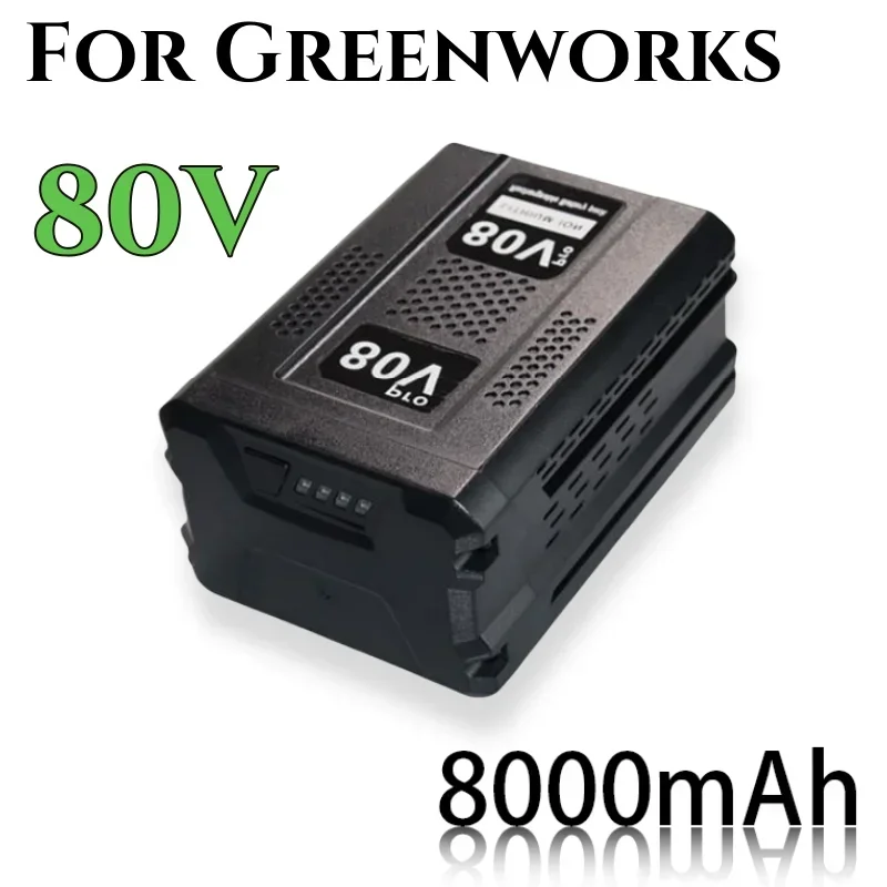 8000Ah 80V Max Replacement Battery For Greenworks Lithium Ion GBA80200 GBA80400 GBA80500 2901307 2902407 Cordless Power Tool
8000Ah 80V Max Replacement Battery For Greenworks Lithium Ion GBA80200 GBA80400 GBA80500 2901307 2902407 Cordless Power Tool