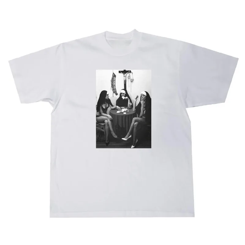 Сексуальная мужская футболка Nun Smoking, уличная футболка в стиле хип-хоп в стиле ретро, нейтральная футболка Ropa Hombre с 3D принтом, быстросохнущий топ
Сексуальная мужская футболка Nun Smoking, уличная футболка в стиле хип-хоп в стиле ретро, нейтральная футболка Ropa Hombre с 3D принтом, быстросохнущий топ