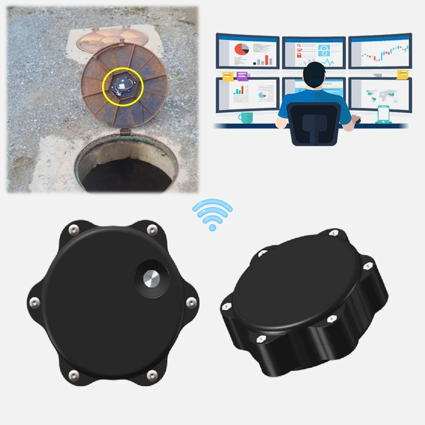 Smart Iot LoRaWAN Wireless Ultrasonic Manhole Movement Monitoring Sensors DC413 Smart City
Smart Iot LoRaWAN Wireless Ultrasonic Manhole Movement Monitoring Sensors DC413 Smart City