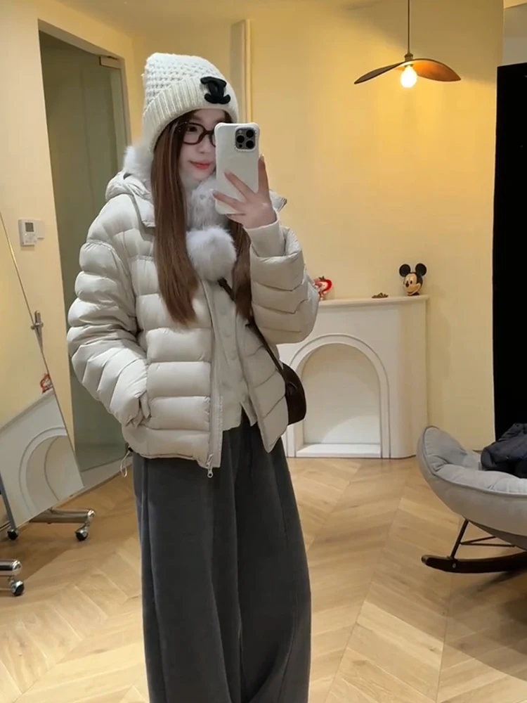 Korean Style Women's Hooded Duck down Jacket Winter Warm Fashionable Versatile Slimming Outerwear Trendy Long Sleeve Short
Korean Style Women's Hooded Duck down Jacket Winter Warm Fashionable Versatile Slimming Outerwear Trendy Long Sleeve Short