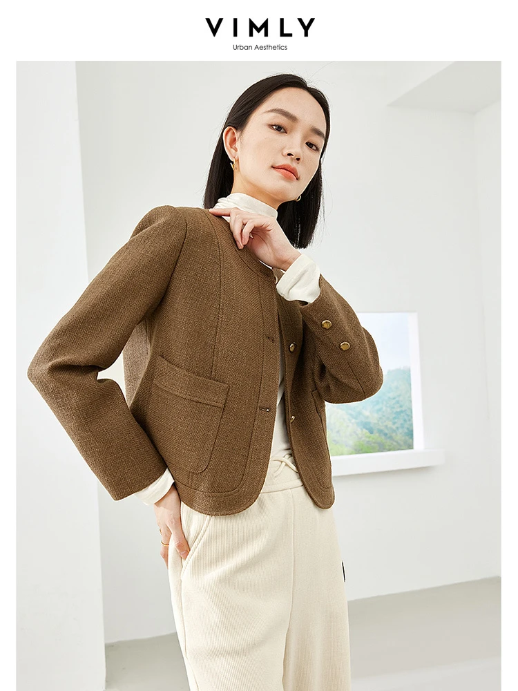 Vimly Elegant Cropped Tweed Jacket O-neck Long Sleeve Thick Quilted Coats 2023 New French Style Winter Outerwear for Woman M5177
Vimly Elegant Cropped Tweed Jacket O-neck Long Sleeve Thick Quilted Coats 2023 New French Style Winter Outerwear for Woman M5177