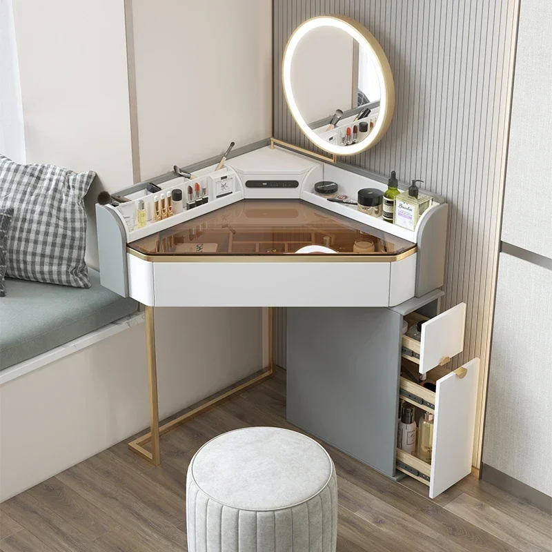 Table Bedroom Modern Minimalist Internet Celebrity Ins Style Dresser Storage Cabinet Integrated with LED Light Makeup Mirror
Table Bedroom Modern Minimalist Internet Celebrity Ins Style Dresser Storage Cabinet Integrated with LED Light Makeup Mirror