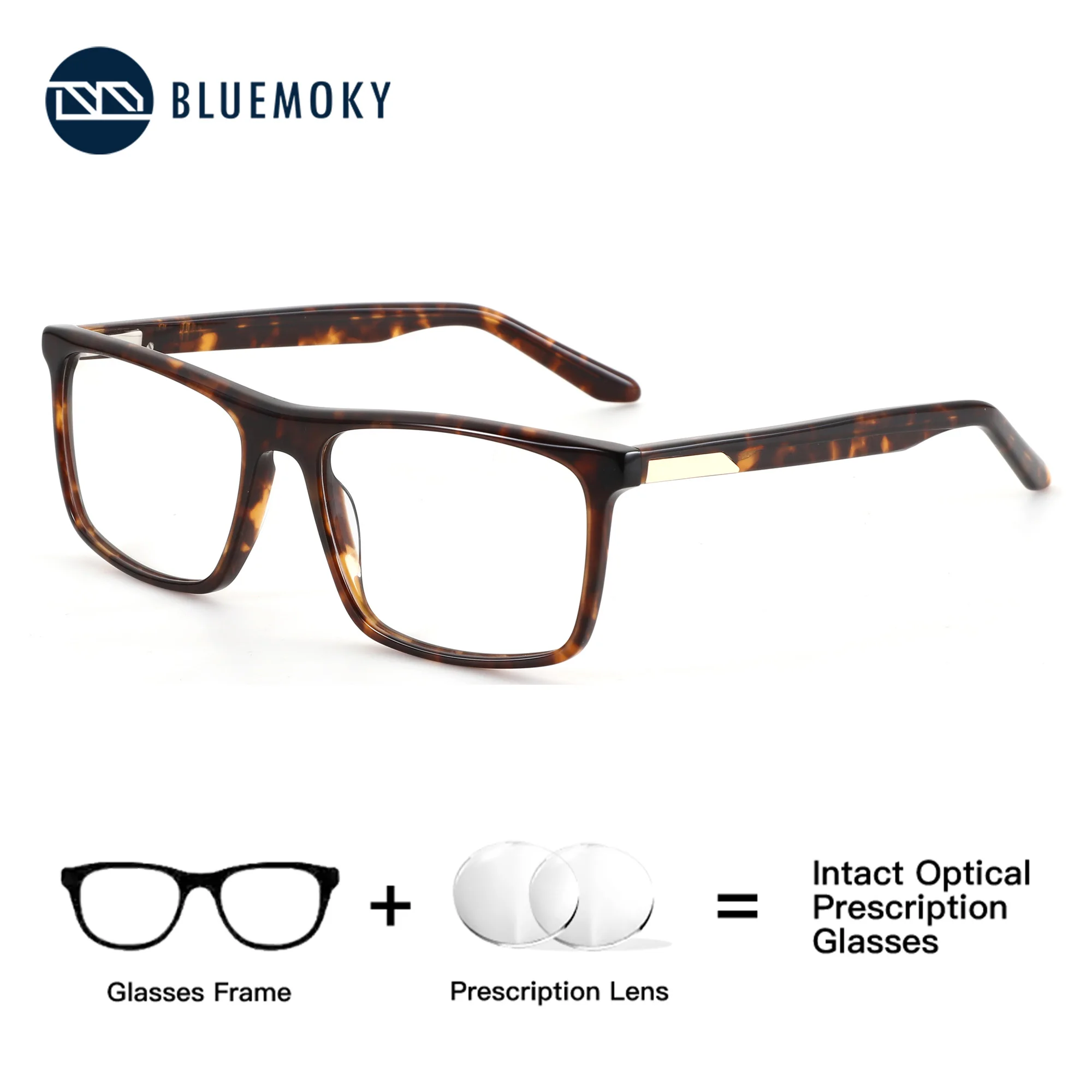 BLUEMOKY Handmade Acetate Rectangle Prescription Eyeglasses Men Photochromic Blue Light Blocking Optical Glasses with Recipe
BLUEMOKY Handmade Acetate Rectangle Prescription Eyeglasses Men Photochromic Blue Light Blocking Optical Glasses with Recipe