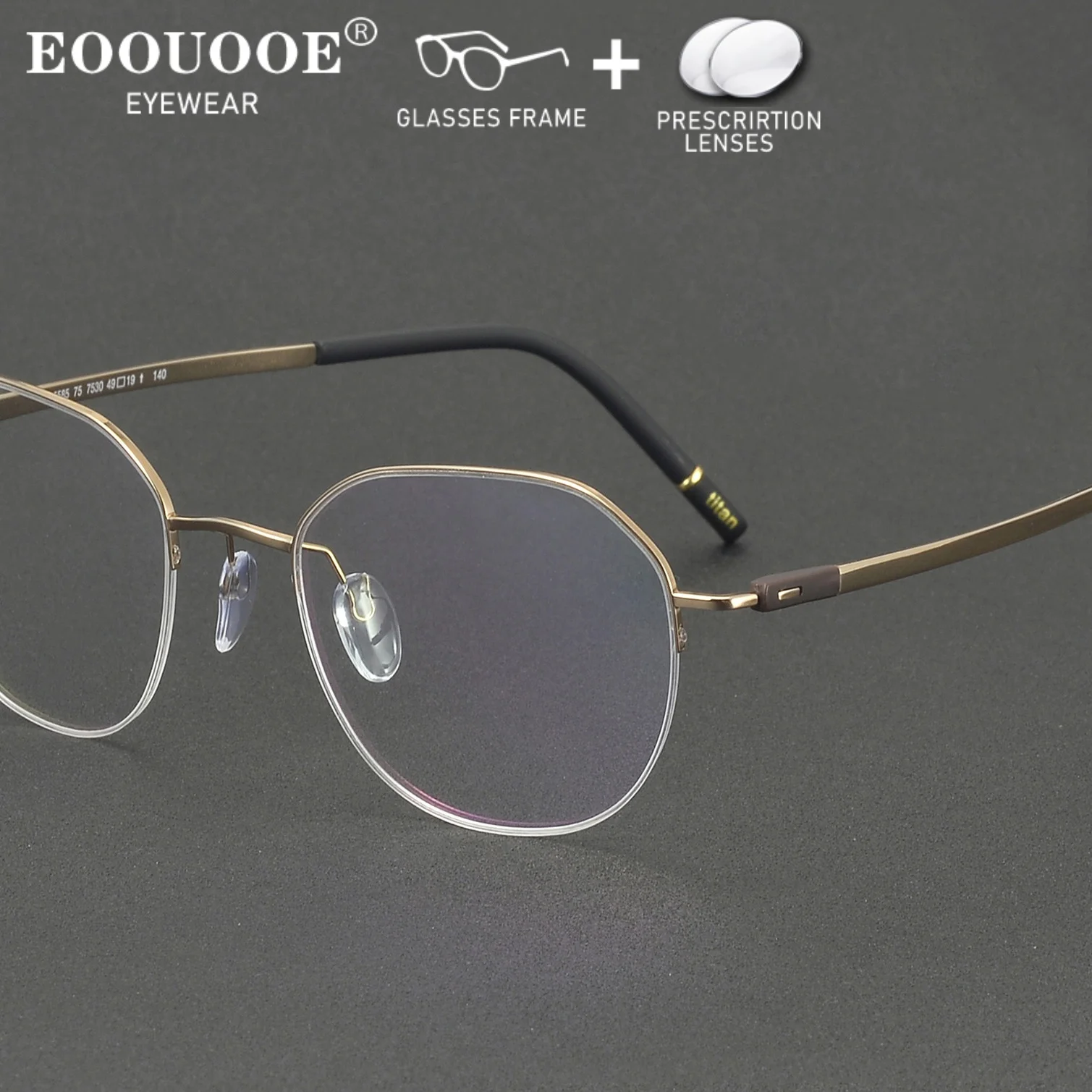 Polygonal Pure Titanium Rubber High-Quality Optical Glasses Men Women New Design Recipe Prescription Glasses Myopia Progressive
Polygonal Pure Titanium Rubber High-Quality Optical Glasses Men Women New Design Recipe Prescription Glasses Myopia Progressive