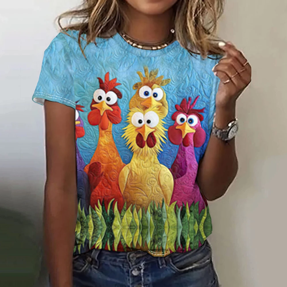 Funny Chick Graphic Printing Ladies T-Shirt Fashion Casual Oversized Round Neck Short-Sleeved Summer Women's Clothing
Funny Chick Graphic Printing Ladies T-Shirt Fashion Casual Oversized Round Neck Short-Sleeved Summer Women's Clothing