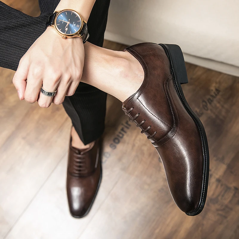 YUYIN Business Casual Shoes Men's Distressed Wood Grain Square Toe Leather Derby Comfortable Office Wear Formal Dress Shoes
YUYIN Business Casual Shoes Men's Distressed Wood Grain Square Toe Leather Derby Comfortable Office Wear Formal Dress Shoes