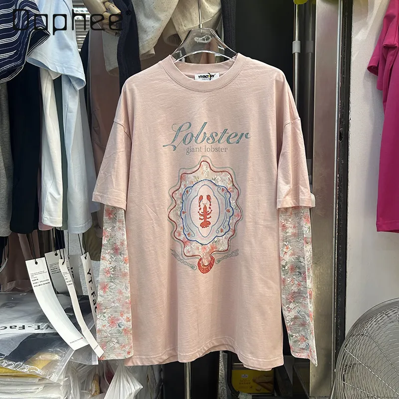 T-shirt Long-sleeved Women's Spring Round Neck Heavy Industry Embroidery Medium and Long Large Version Top Graphic T Shirts
T-shirt Long-sleeved Women's Spring Round Neck Heavy Industry Embroidery Medium and Long Large Version Top Graphic T Shirts