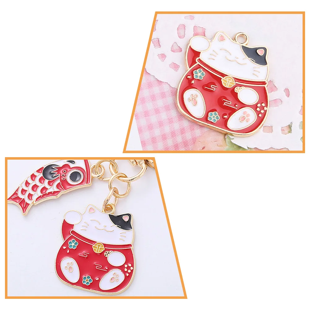 10 Pcs Decoration Lucky Cat Pendant Cute Jewelry Charms Animal for Keychain Making Accessories Pendants Red
10 Pcs Decoration Lucky Cat Pendant Cute Jewelry Charms Animal for Keychain Making Accessories Pendants Red