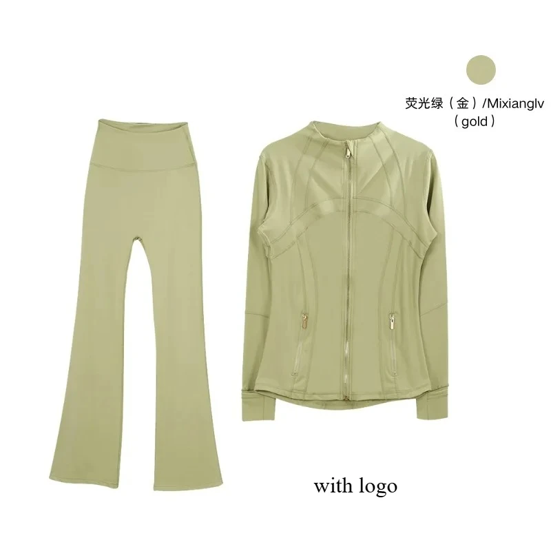 Лимонный элегантный комплект из двух предметов для тренировок, облегающие брюки-клеш с длинными рукавами, эластичный спортивный комплект для женщин, йога, бег
Лимонный элегантный комплект из двух предметов для тренировок, облегающие брюки-клеш с длинными рукавами, эластичный спортивный комплект для женщин, йога, бег