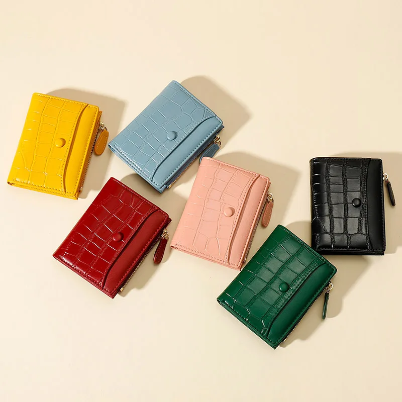 Luxury Designer Women's Purse Zipper Wallets PU Leather Short Purses for Women Card Holder Stone Pattern Female Folding Clutch
Luxury Designer Women's Purse Zipper Wallets PU Leather Short Purses for Women Card Holder Stone Pattern Female Folding Clutch