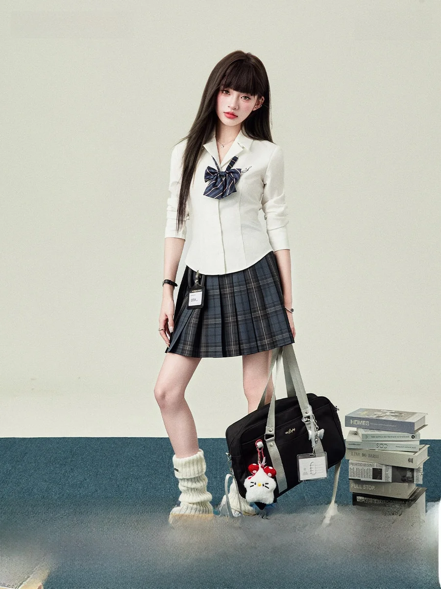 Mrs. Flower Bell JK orm Long Sve White irt Women's Spring Sle Waist-Cinching School orm Set Japanese Sle
Mrs. Flower Bell JK orm Long Sve White irt Women's Spring Sle Waist-Cinching School orm Set Japanese Sle