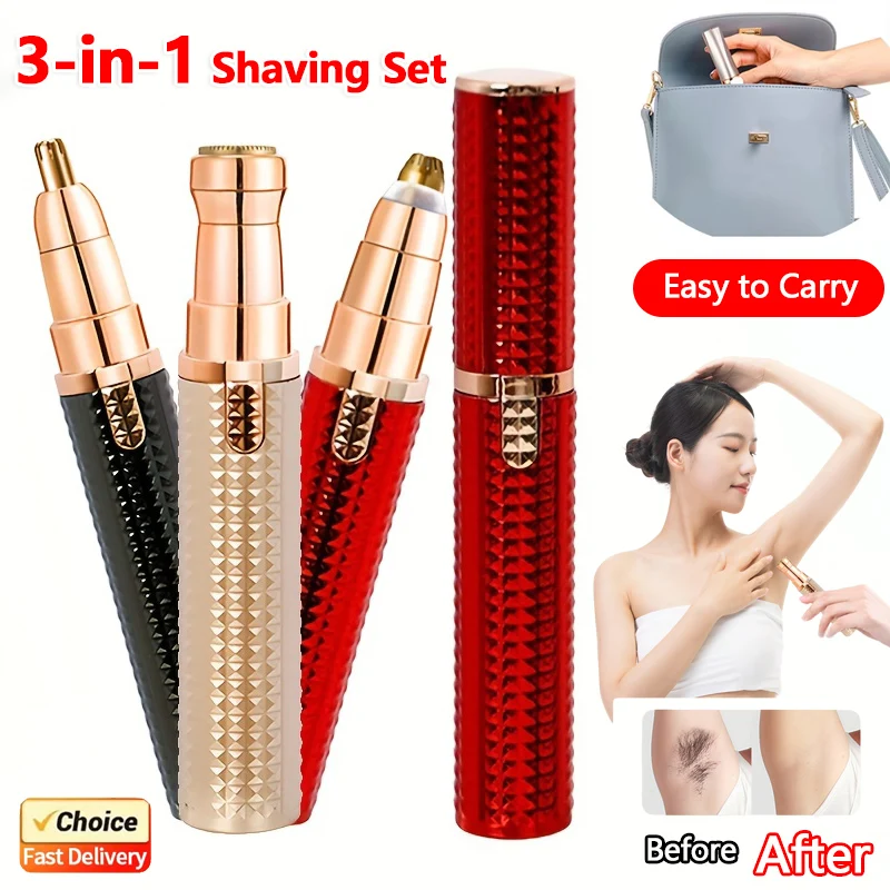 3 in 1 Women's Electric Epilator USB Charging Portable Hair Remover Bikini Body Facial Eyebrow Trimmer Painless Shaver
3 in 1 Women's Electric Epilator USB Charging Portable Hair Remover Bikini Body Facial Eyebrow Trimmer Painless Shaver