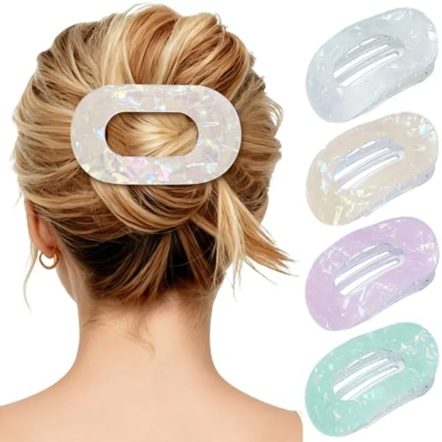 Mesovor 4 Pack French Flat Hair Clips for Women, 3.74 Nonslip Stylish Round Duckbill Lay Flat Hair Claw Side Slide Volume Flat
Mesovor 4 Pack French Flat Hair Clips for Women, 3.74 Nonslip Stylish Round Duckbill Lay Flat Hair Claw Side Slide Volume Flat