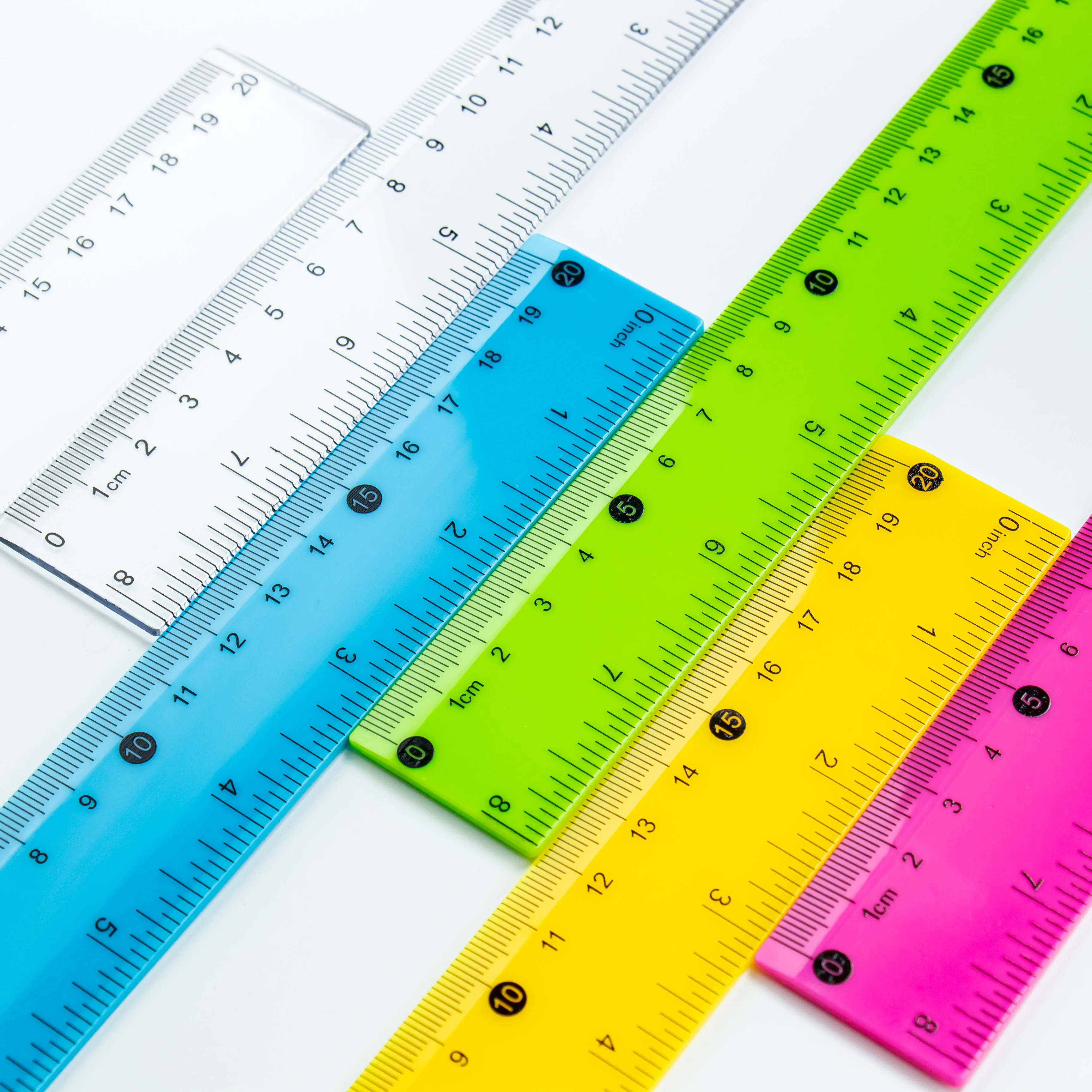 20cm Colorful Ruler - Double Scale, Durable Thickness, Available in Four Vibrant Colors(Inches & Centimeters)
20cm Colorful Ruler - Double Scale, Durable Thickness, Available in Four Vibrant Colors(Inches & Centimeters)
